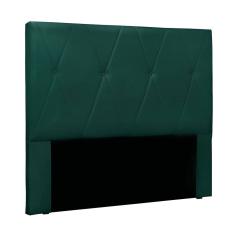 Cabeceira Cama Box Casal 140 cm Aquilla Veludo Verde S04 - D`Rossi