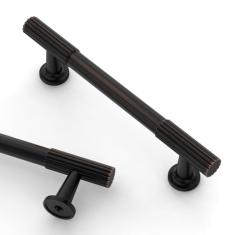 Asidrama Pacote com 10 puxadores de armário de cozinha de bronze polido a óleo, 3,75 polegadas (96 mm), puxadores de armário de cozinha para puxadores de gaveta de armário