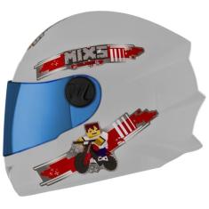 Capacete Fechado Mixs Start Infantil Blocks, PRATA, 54