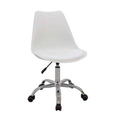 Cadeira de Escritório Interlocutor Luisa Estofada Branca