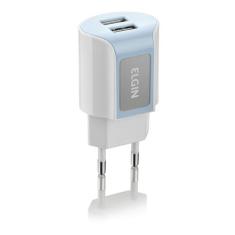 Carregador Usb Bivolt 5V 2.1A 2X Usb Elgin Ct2Usb Homologaçã