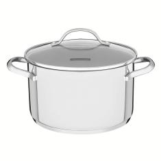 Caçarola Funda Tramontina Una em Aço Inox com Fundo Triplo e Tampa de Vidro 16 cm 1,8 L 62284160