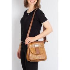 Bolsa tiracolo de couro Elis Feminina-Feminino