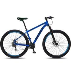 Bicicleta Aero Quadro De Aluminio Aro 29 Emotion 475/16 Azul Com Preto