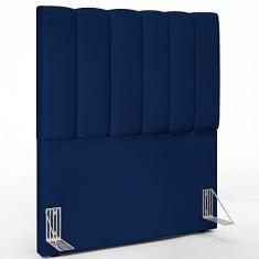 Cabeceira Cama Box Solteiro 100 cm Dália W01 Facto Azul Marinho - Lyam Decor