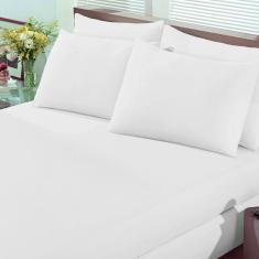Lençol Avulso Solteiro Basic Rolinho Malha Liso Buettner Branco