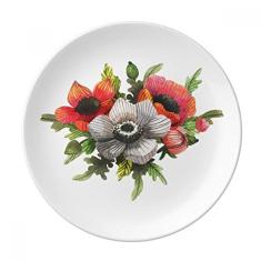 Prato de milho com flores para pintura de plantas decorativas de porcelana Salver louças de jantar