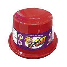 Furacão Pet Comedouro Plast. Gato Super Cat - 200 Ml (Vermelho)