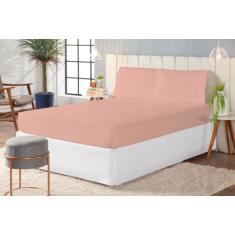 Jogo de lençol cama Casal percal 200 fios varias cores - SAFIRA ENXOVA