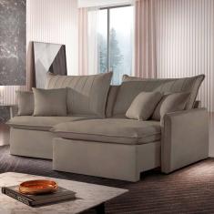 Sofá Cama Retrátil e Reclinável 180cm Colibri Cabecasa Madeiramadeira Cinza