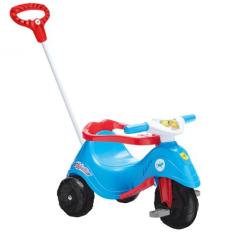 Triciclo Lelecita Calesita Rosa Passeio e Pedal, Azul e vermelho
