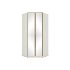 Guarda Roupa Closet de Quarto de Canto Oblíquo Seletto MC06 c/ 2 Portas e 3 Gavetas c/ Espelho Areia/Jequitibá - Henn