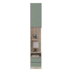 Mesa De Cabeceira Esquerdo 2 Gavetas Prime Plus Verde Jade
