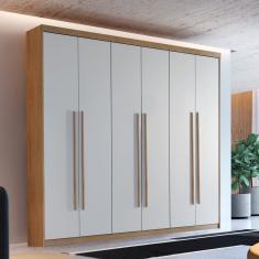 Guarda Roupa Casal 6 Portas 2 Gavetas Veracruz Naturalle-off White