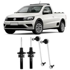 Amortecedor + Bieleta Volkswagen Saveiro Dianteira 2009 Até 2021 O Par