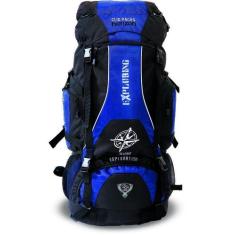 Mochila De Camping Trilha Exploring 70L Impermeável Azul - Clio