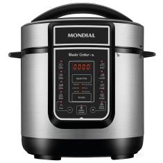 Panela Elétrica De Pressão Mondial Digital Master Cooker Preto Com Inox 110V