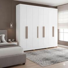 Guarda-Roupa Casal Bartira Diplomata 7 Portas de Bater 6 Gavetas Internas MDP - 255,6cm de Largura