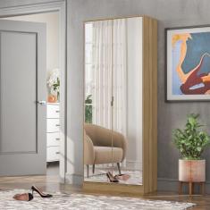 Armário Multiuso Sapateira com Espelho 2 Portas Grife Amêndola Touch D