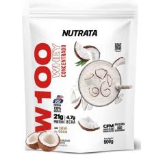 Whey Protein W100 Nutrata 900g Refil Rende 30 Doses-Unissex