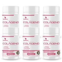 6x Tutti Colágeno Hidrolisado+Ácido Hialurônico+Q10+Biotina+Vit 60 Cápsulas 600Mg Tuttiflora