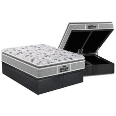 Cama Box Baú King: Colchão Anatômico Probel D45 - Ep Guarda Costas Próextreme Plus Base Suede Gray