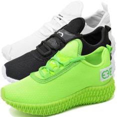 Tênis Masculino Infantil Esporte Confortável Kit 3 Peças-Masculino