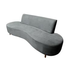 Sofá Decorativo Curvo 3 Lugares Sofisticado Siena - Grupo Versatile