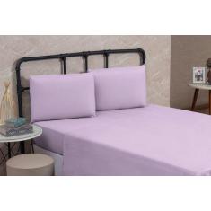 Jogo de Cama Box Casal 04 Peças Liso com Elástico e Fronhas Cama Casal