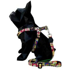 Coleira para cachorro com guia longa 2 metros para passeio modelo peit