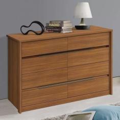 Comoda Urban 8 Gavetas Espresso Móveis Rovere Naturale