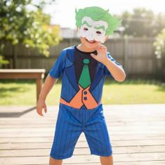 Fantasia Roupa Infantil Coringa Com Máscara - SGB MODAS E VARIEDADES, 
