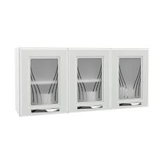 Armário de Cozinha de Aço Aéreo Triplo 120cm Clara Multimóveis Cr6144 Branco