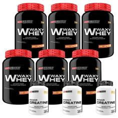Kit 6x Waxy Whey Cappuccino 900g + 3x Power Creatina 100g - Bodybuilders