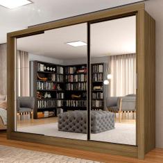 Guarda Roupa Casal Layla 3 Pts 03 Espelhos Boreal - Moveis Arapongas