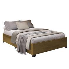 Cama Box Base Casal Para Colchão De Até 1,38m Desmontável Aruba Dobuê Cedro