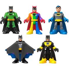 Imaginext Batman 80th Coll., pacote com 5 bonecos