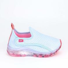 Tênis Infantil Led Kidy Light Calce Fácil Rosa e-Feminino