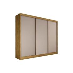 Guarda Roupa Casal 3 Portas E 6 Gavetas Diamond Plus Freijo Cumaru C/ Fendi - Novo Horizonte