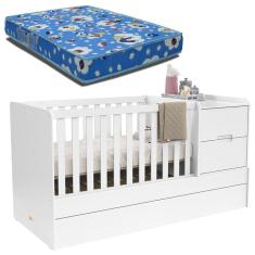 Berço Multifuncional Formare Branco Acetinado e Colchão Phisical 70/130 Ortobom – Matic