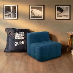 módulo central sofá guldi popup linho azul