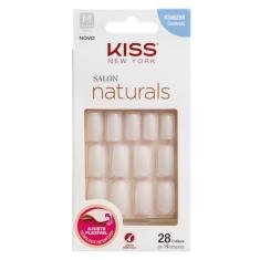 Unhas Postiças Kiss NY - Salon Natural Médio Quadrado, 1 Un