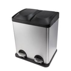 Lixeira Dupla Inox com Pedais 30 Litros - BIOVIS