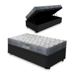 Cama Box Baú Solteiro + Colchão D33 - Ortobom - Iso 100 88x188x60cm, P