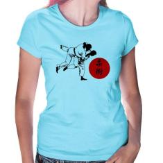 Baby Look Jiu Jitsu Judô Artes Marciais - Foca na Moda, Azul bebê, M