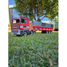 Brinquedo Miniatura carreta caminhão Lona (MDF) - kroll E Kroll, Verme