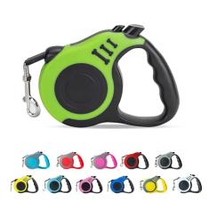 LIEVUIKEN Coleira retrátil para cães trator telescópico automático, fita para animais de estimação de 3 m, durável e conveniente, com alça antiderrapante, adequada para cães pequenos e médios