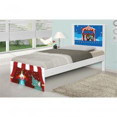Cama Solteiro Adesivada Circo