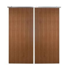 Porta Dupla De Correr P- Verniz Kit Alumínios 210x140