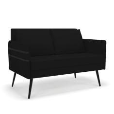 Namoradeira 02 Lugares Mari Linho De Ferro A79 Preto